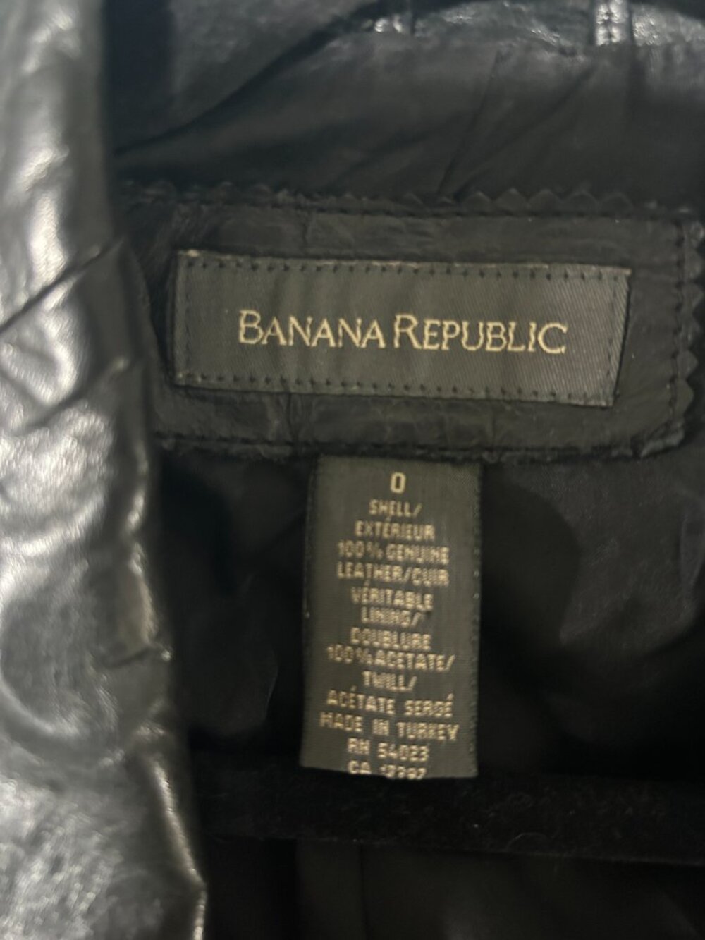 Banana Republic Genuine Leather Jacket Size 0 - Picture 3 of 5